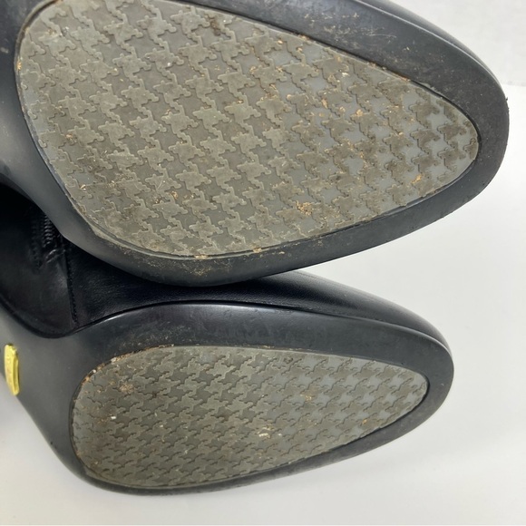 Lauren Ralph Lauren Belcia Black Leather Heeled Bootie Fringe Tassel Detail Sz 6 - Picture 13 of 16